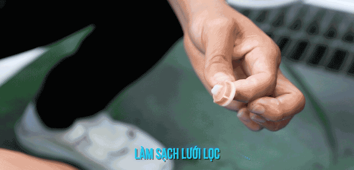 vệ sinh lưới lọc máy giặt